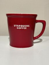 Starbucks 2009 Red New Bone China Embossed White Letters Coffee Mug Cup 16oz picture