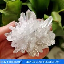 70g Natural Rock White Clear Quartz Cluster VUG Crystal Healing Mineral Specimen picture