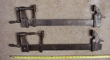 2 Antique Hartford Clamp Co Heavy Duty Steel Handle Bar Clamps,18