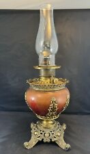 Antique Royal From Plume & Atwood USA Brass & Copper Oil Lamp picture