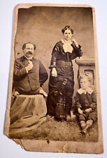 Antique CDV Eli Bowen Wife Child Family Legless Acrobat Barnum & Bailey Circus picture