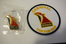 CARNIVAL CRUISE LINES MIRACLE platinum past guest VIP PIN AND IRON ON PATCH picture