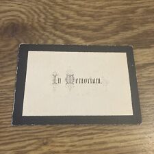 Victorian Death or Memorial Card 