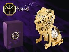 4756 Gold Young Lion Baby Swarovski Stones Crystal 24 Carat Crystal 2 3/8in picture