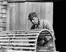 Provincetown Massachusetts Portuguese crab fisherman preparing one - Old Photo picture