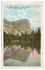 Vintage Mirror Lake Mount Watkins Yosemite National Park Postcard c1924 WB picture