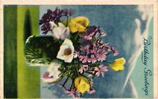 Vintage Postcard- Birthday Greetings Early 1900s picture