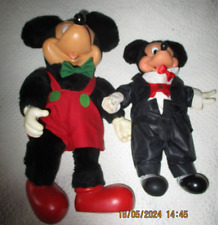 VINTAGE MICKEY MOUSE PLUSH DOLLS LOT OF TW0 picture