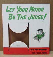 4 Vintage 1953 BARDAHL Let Your Motor Be The Judge Oil Can Holder Display Signs picture