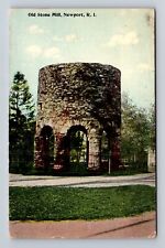 Newport RI-Rhode Island, Scenic Old Stone Mill, Antique Vintage Postcard picture