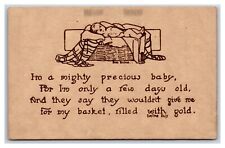 Mighty Precious Baby Birth Announcement Unused Raymond Howe DB Postcard H24 picture