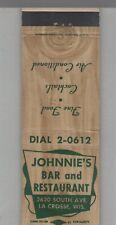 Matchbook Cover Johnnie's Bar & Restaurant Lacrosse, WI picture