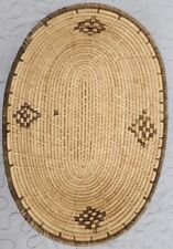 Vintage Hand Woven basket With Diamond Shaped Designs  picture