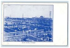 c1910 View of Stock Yards, Chicago Illinois Blue Tinted Unposted Postcard picture