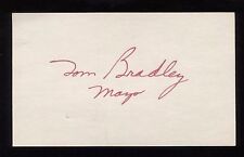 Tom Bradley Signed 3x5 Index Card Autographed Signature Los Angeles Mayor picture