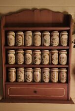 John Wagner & Sons Wooden Spice Rack with 21 Spice Tins USA picture