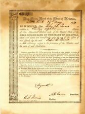 Real Estate Bank of the State of Arkansas - 1830's Banking Stock Certificate - E picture