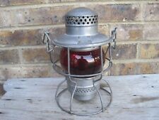 ADLAKE KERO SOU RY SOUTHERN RAILWAY LANTERN WITH RED GLOBE COMPLETE VERY NICE picture