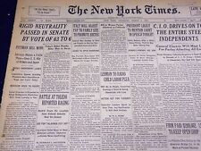1937 MARCH 4 NEW YORK TIMES - BATTLE AT TOLEDO RAGING - NT 3016 picture