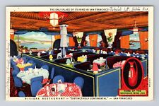 San Francisco CA-California Riviera Restaurant Inc Advertising, Vintage Postcard picture
