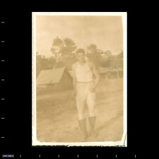 Vintage Photo MAN WITH SWORD FENCING FOIL FENCER picture