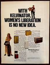 1971 KELVINATOR Vintage Print Ad Womens Liberation Kitchen Appliances picture