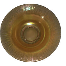 Vintage Iridescent Stretch Glass Footed Bowl 12” Wide Nice picture