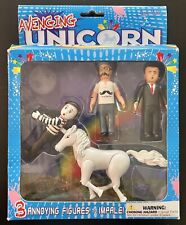 Avenging Unicorn Play Set Figures Archie McPhee 2013 Hipster Mime Businessman picture
