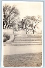 Chicago Illinois IL Postcard RPPC Photo Lincoln Statue c1910's Posted Antique picture