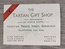 Tartan Gift Shop 96 Princes St. Edinburgh Scotland UK Vintage Business Card picture