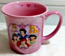 Disney Princess Pink Cup Mug 3D Cinderella Ariel Belle Jasmine Snow White Aurora picture