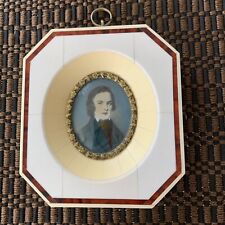 Beautifully Framed Antique Vintage Miniature  Portrait of Schumann Germany picture