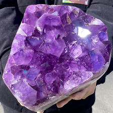 13.44lb Natural Amethyst geode quartz cluster crystal specimen Healing picture