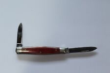 Vintage 1979 Case XX Folding Pocketknife USA 2 Blade Red Bone Pen Knife A62042 picture