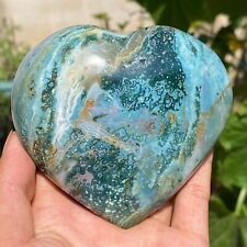 401g Natural Beautiful Ocean Jasper Crystal Heart Mineral Specimen Healing picture