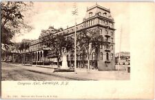 c 1905 Saratoga New York Congress Hall Antique Photo Postcard Architecture picture