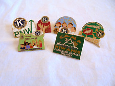 Lot of 6 Vintage Kiwanis International Club Enamel Pins picture
