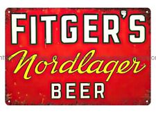 FITGERS NORDLAGER BEER DULUTH MN metal tin sign artistic room decor picture
