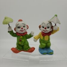 Vintage Hand Painted Clown With Umbrella Figurine picture