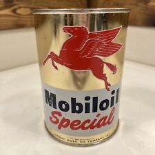 Mobiloil Special Motor Oil 1Qt Gas Station Can Pegasus Advertising FULL picture