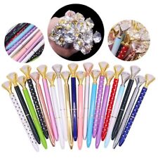20Pcs Luxury Crystal Pen Big Stone Metal Ballpoint Pens Gift Promotion Student picture
