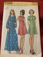 Vintage Simplicity Pattern 5554 Miss Dress Pattern Size 12 Bust 34 Uncut picture