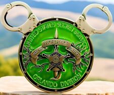 🔥U.S. Secret Service WDW Orlando Field Office Green Disney Ears Challenge Coin picture