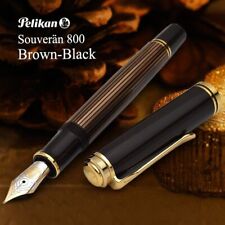 Pelikan Souveran M800 Brown Black Fountain Pen Special Edition 18K from Japan  picture