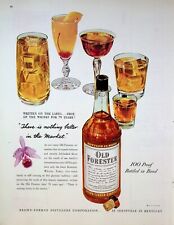 1949 Old Forester Bourbon Whisky Vintage Print Ad 1940s Louisville Kentucky picture
