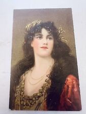 Vintage POSTCARD Beautiful Long Haired Woman Embossed #754 picture