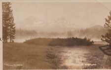 Three Sisters Peaks Oregon Real Photo Vintage Post Card View from Scott Lake picture
