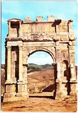 VINTAGE CONTINENTAL SIZE POSTCARD ANCIENT RUINS CARACALLA'S ARCH DJEMILA ALGERIA picture