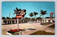 Clewiston FL-Florida OK-Chobee Motel Classic Cars Antique Vintage Postcard picture