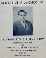 Peru Politics Vtg Early 1959 Francisco E. Ruiz Alarco Lima Rotary Club Chosica picture